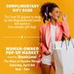 Complimentary gift bags for the first 25 guests of the Woman-Owned Pop-Up Market