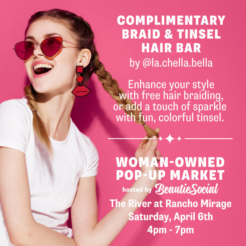 Complimentary hair braid bag for guests - Woman-Owned Pop-Up Market