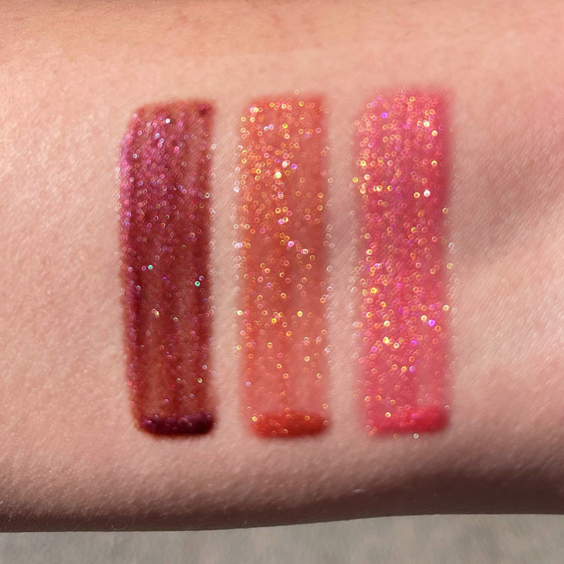 Bye, Cupid Lipgloss sparkling arm swatches