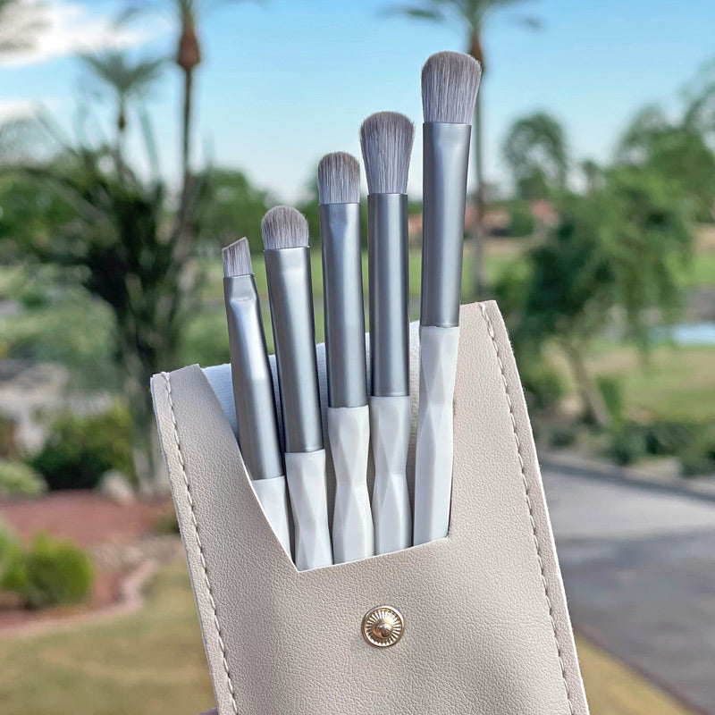 Geometric 5-piece Eye Brush Set