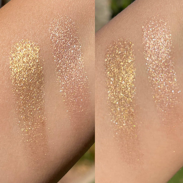 Summer Fling Highlighters Swatches - Golden Kiss and Blazing Sun