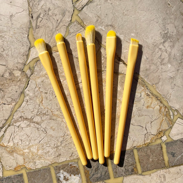 Sunny Day 6-Piece Brush Set - Sunshine Yellow
