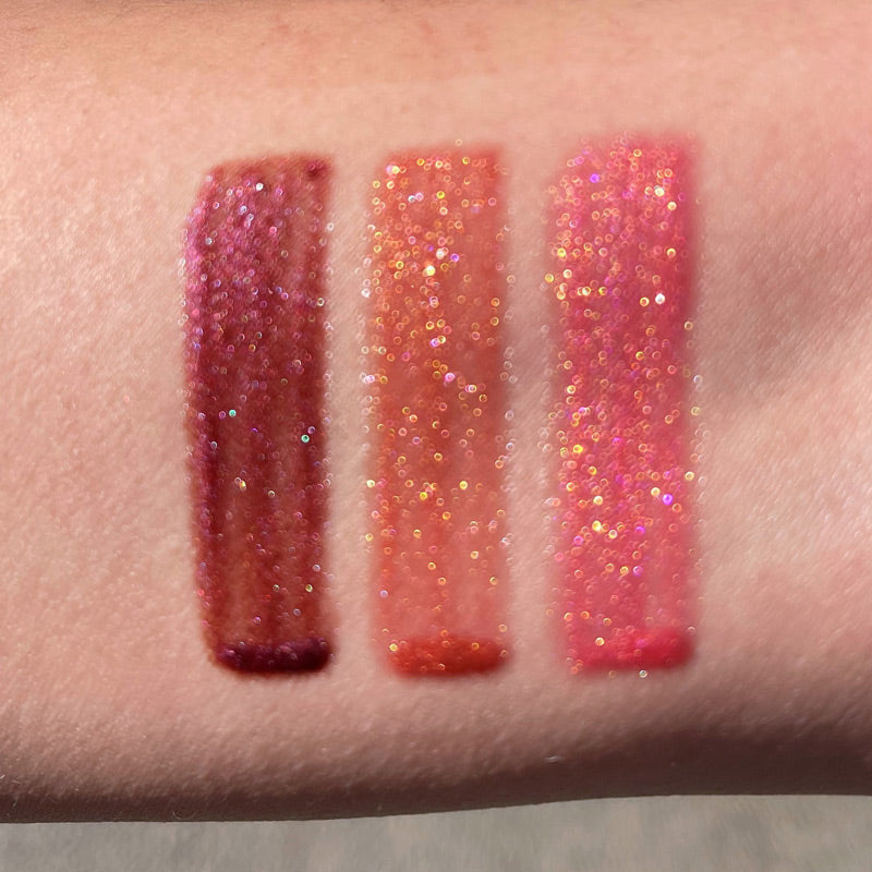 Bye, Cupid Lipgloss sparkling arm swatches