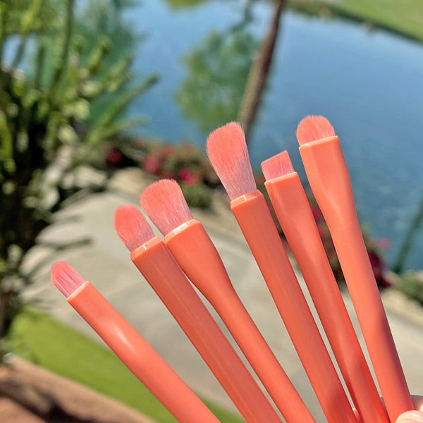 Sunny Day 6-Piece Brush Set - Sunset Orange