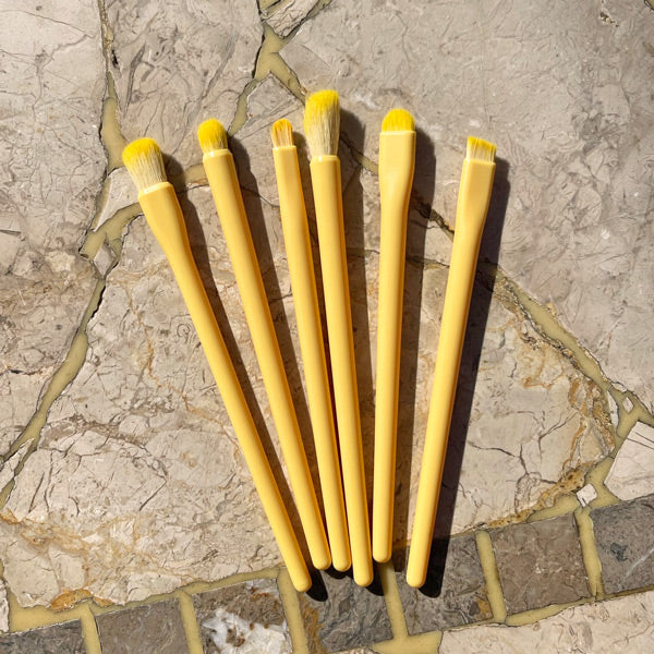 Sunny Day 6-Piece Brush Set - Sunshine Yellow